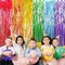 Multicolor Metallic Tassel Curtain Backdrop, 39" x 78" Party & Event Decoration